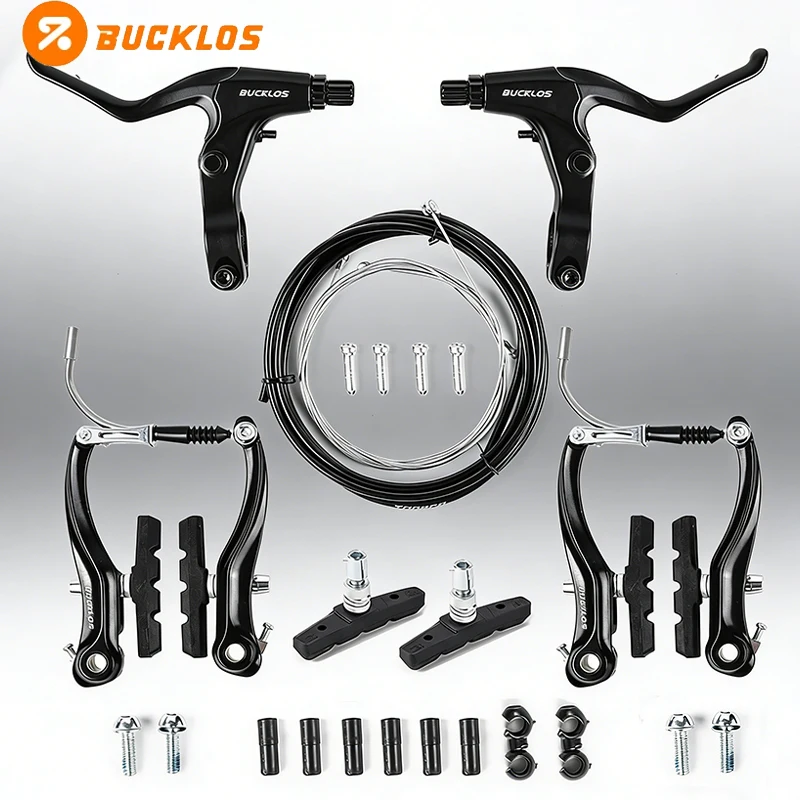 

BUCKLOS V Brake Set MTB Linear Pull Bicycle V-Brake Calipers Front Rear Bike Brakes Cable Road Bike BMX Brake Set Cycling Parts