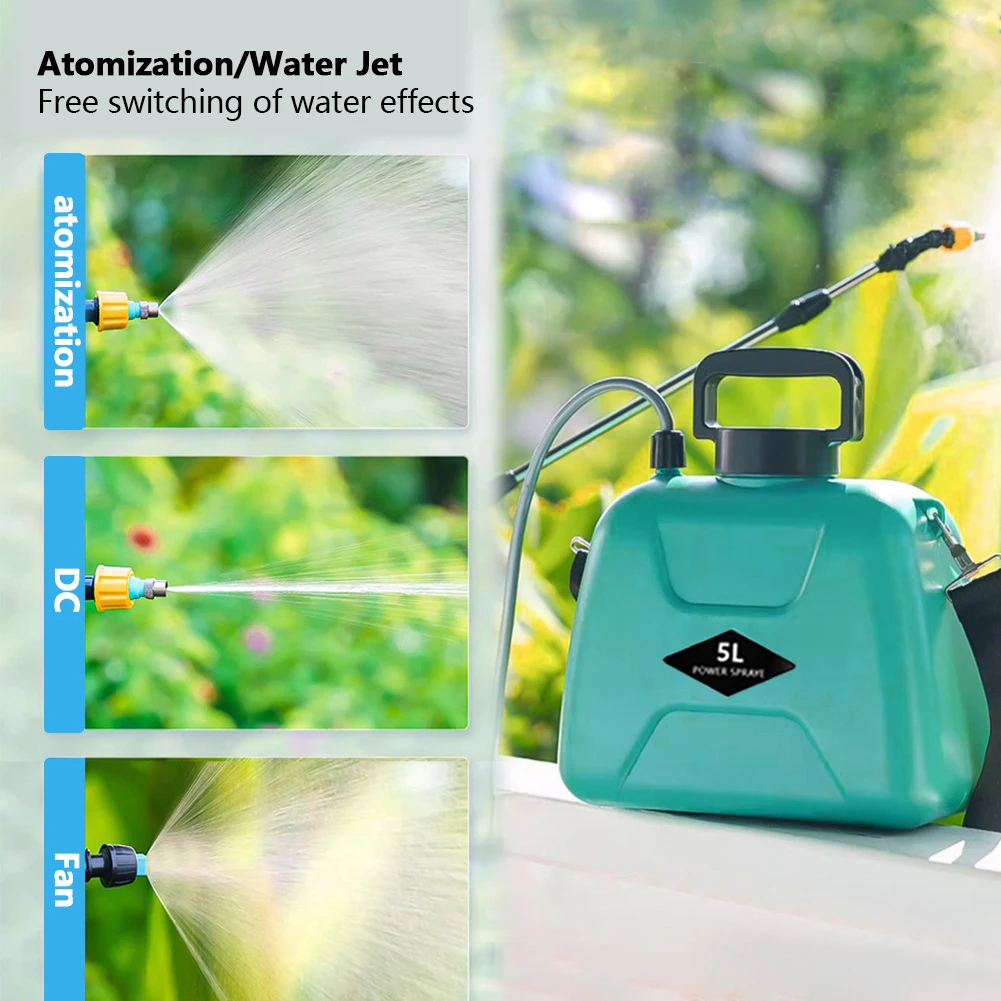 5L Electric Garden Sprayer with Telescopic Rod Electric Plant Sprayer USB Charging Plant Mister Sprayer Garden Watering Tool