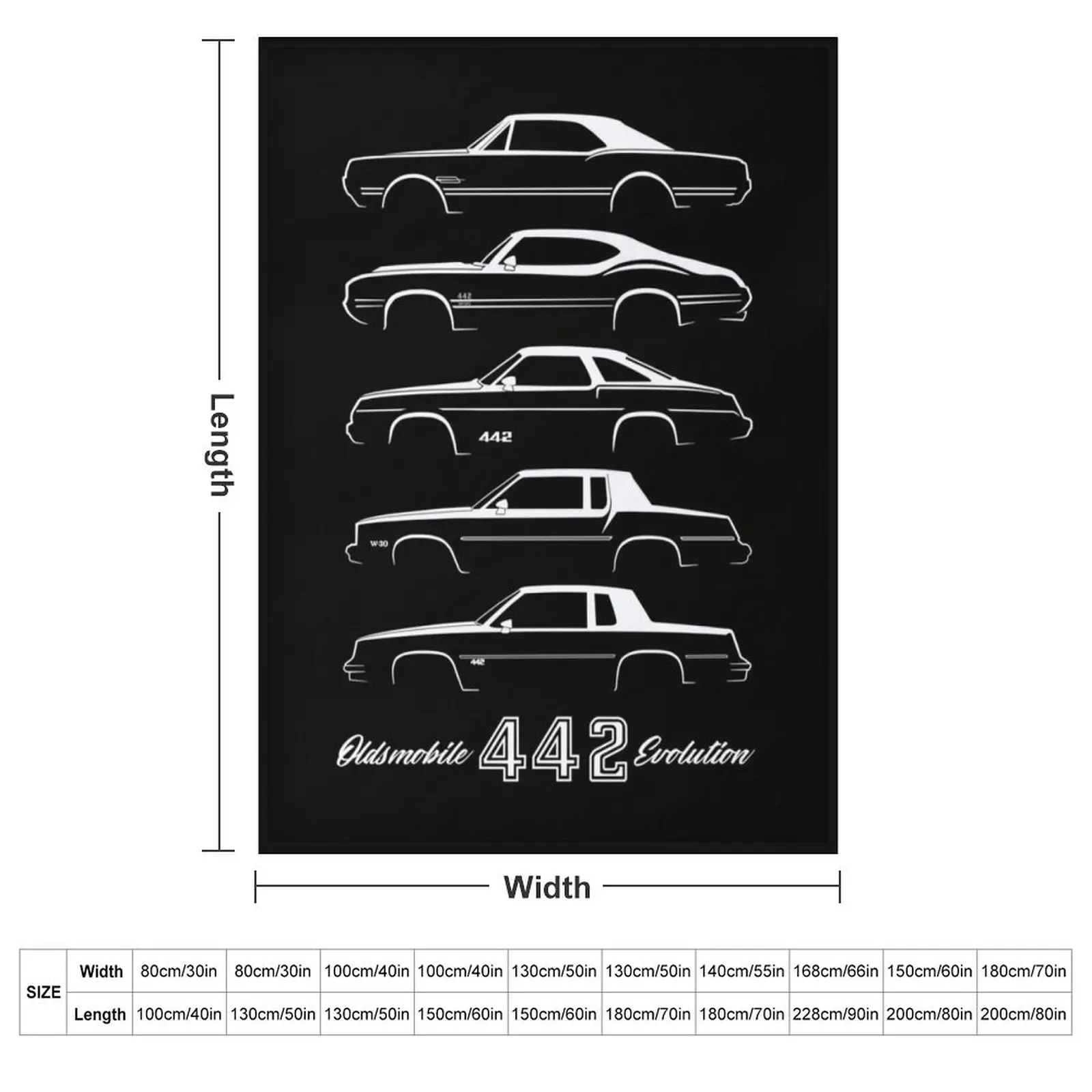 Oldsmobile 442 Evolution Throw Blanket Polar Luxury Throw Soft Beds Vintage Blankets