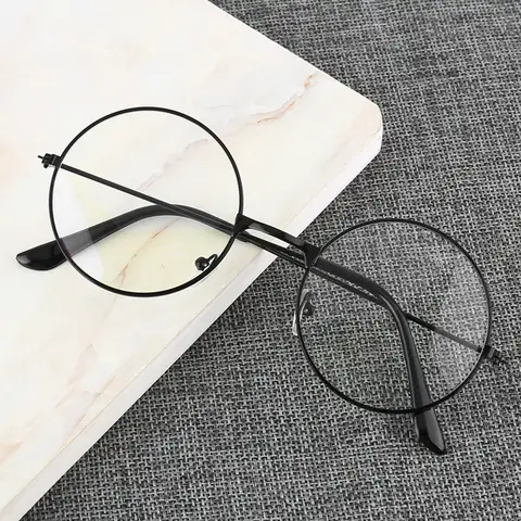레트로 라운드 프레임 안티 블루 방사선 안경 초경량 남성 여성 푸른 빛 차단 안경 안경 컴퓨터 고글