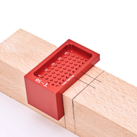 1pc Woodworking Scribe T-type Ruler Hole Scribing ruler Aluminum alloy Line Drawing Marking Gauge DIY Measuring Tools Carpentry