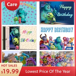 Monsters, Inc. University Theme Happy Birthday Party  Vinyl Background Baby Shower Photography Room Decor Supplies Photo Poster