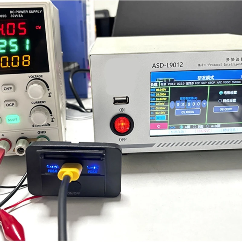 Hot-A39R-NEW 12-24V PD Type-C USB Ports QC3.0 And PD3.0 With Switch Fast Charging USB Power Panel For Car Truck RV