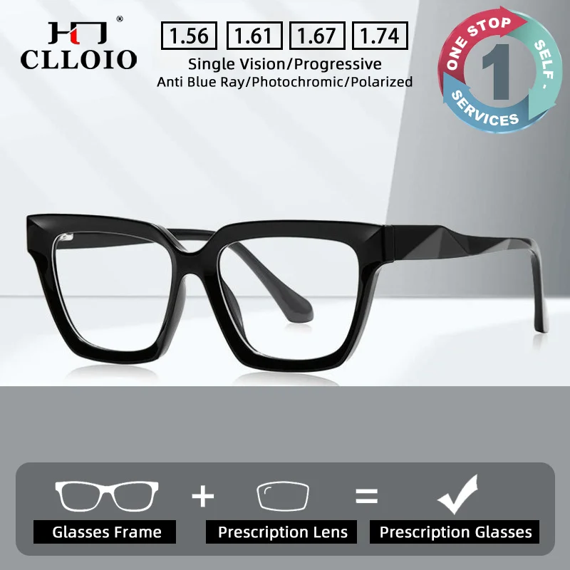 clloio-カジュアルスタイル快適な処方眼鏡-ブルーライトカット近視眼鏡-tr90-スクエア型累進多焦点リーディングアイウェア