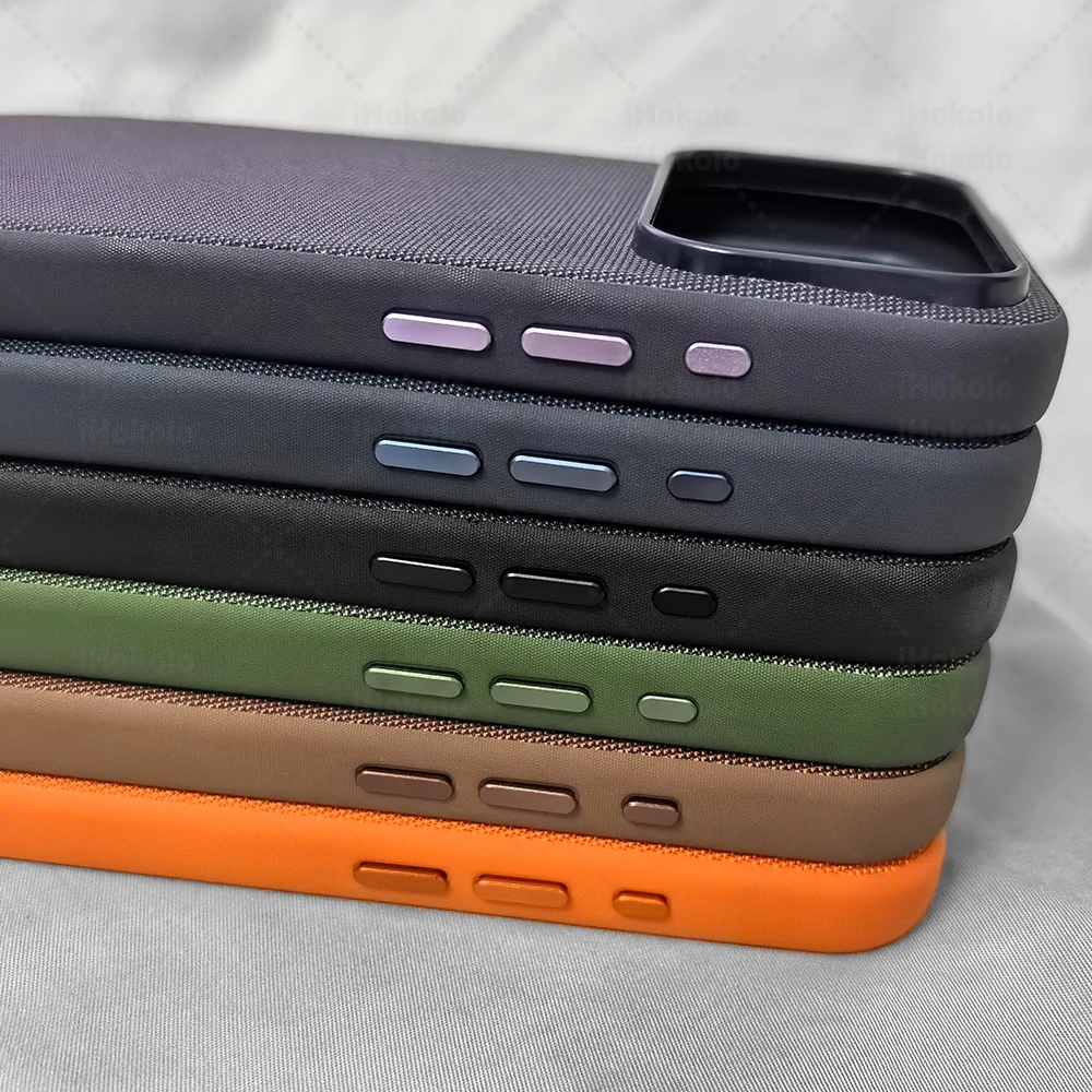 Oryginalne etui technologiczne z tkaniny do iPhone'a 17 Air 16 15 14 13 Pro Max z kontrolą aparatu, magnetyczne, kompatybilne z bezprzewodowym ładowaniem Magsafe. — zdjęcie produktu 4