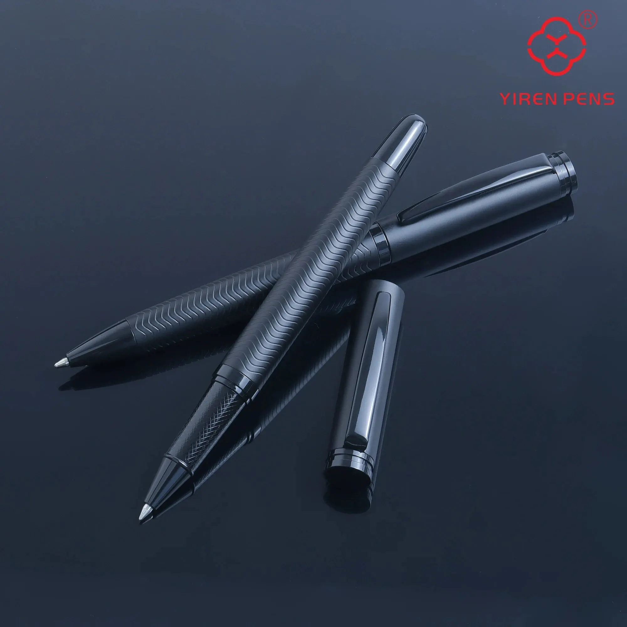 1 Pen Set, Including 1 Rollerball Pen And 1 Ballpoint Pen,High-end Business Signature Office Gift Stationery,Black Ink