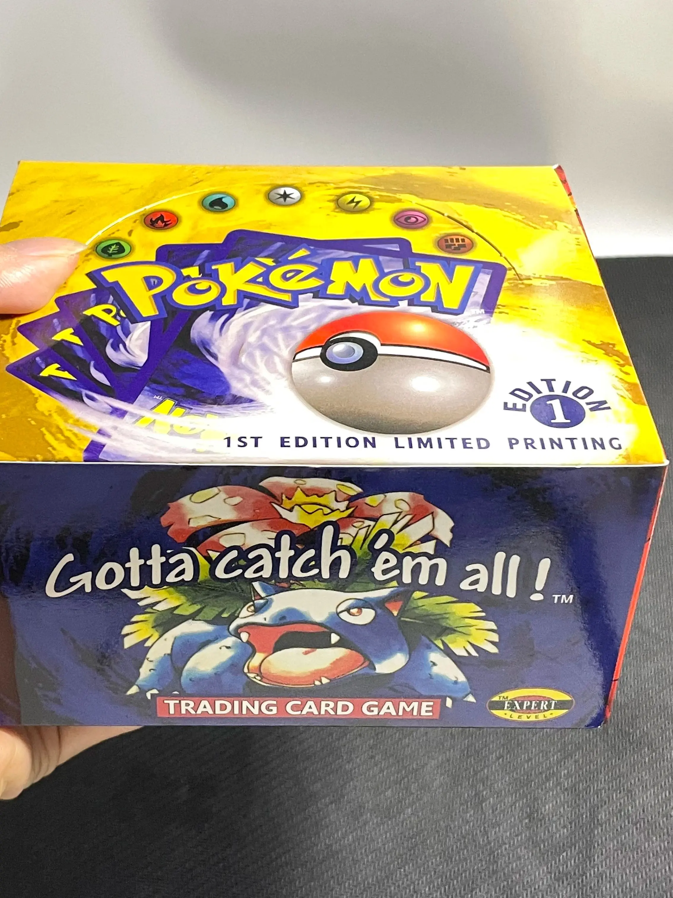 PKM Card English 1ST Ed Base Set Packs - Charizard Blastoise Venusaur Light (X1) (X3) (X5) RARE Art Set TCG Cartes de jeu traditionnelles