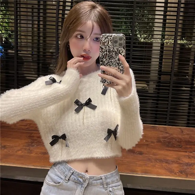 Pullovers Women Sweet Fashion Autumn Leisure All-match Knitting Stylish Girlish Tender Korean Style Daily Ladies Students Basic