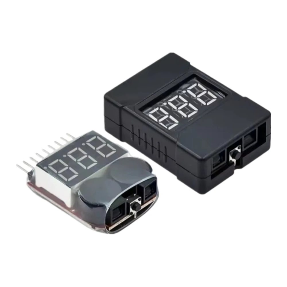 

3pcs 1 8S New 2 in 1 Battery Capacity Tester Low Voltage Buzzer Alarm with Digital Display for LiPo Li ion