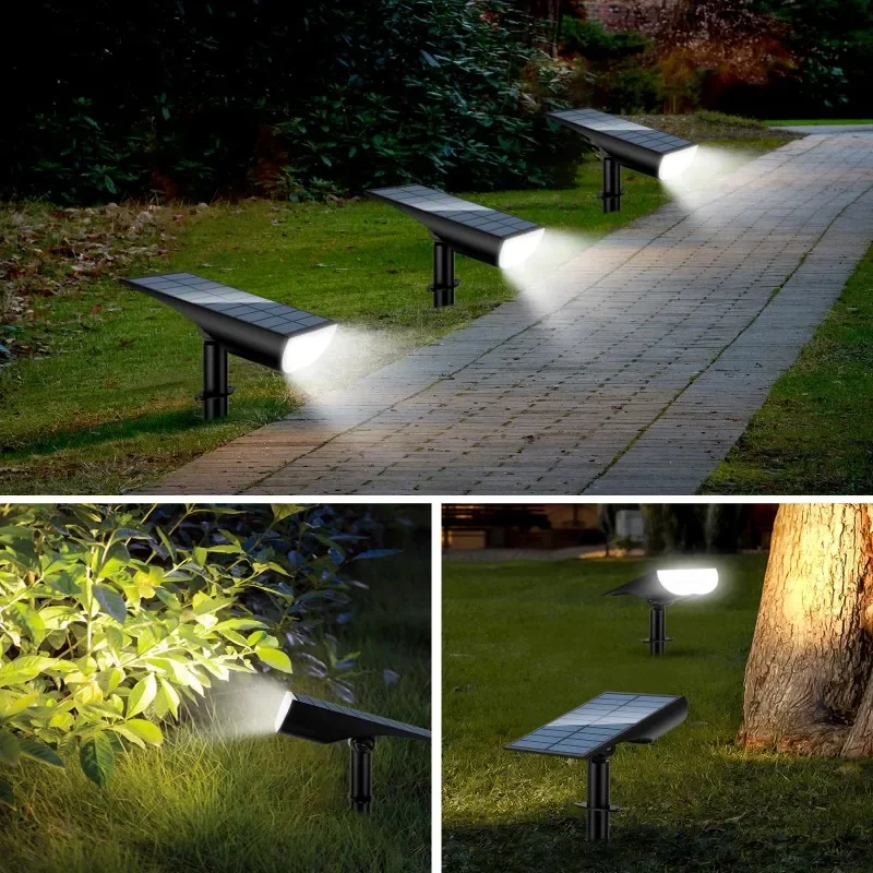 Solar Lights Outdoor Waterproof IP65 Dusk to Dawn Landscape Spotlights for Yard Outdoor Lawn Waterproof Lighting Ambient Light