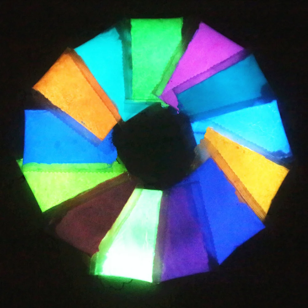 

8Pcs Fluorescent Nail Glitter Powder Luminous Art Dust Glow in Dark Non-Radiative Safe for Skin Shine Boost Mood with Sparkling