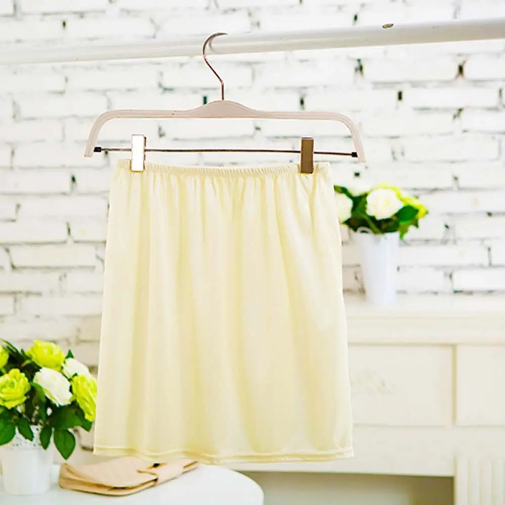 

Short Length Women Dress Underskirt Slips Skirt Accessories 40cm Half Slips Petticoat Anti-glare Vestidos Skirt Basic Underdress