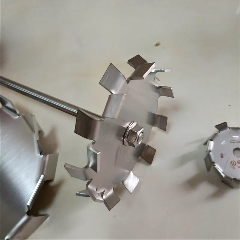 Sus 304 Stainless Steel Plate Stir Dispersion Blade Agitator Disk With Rod/Mixer Machine For Lab Test