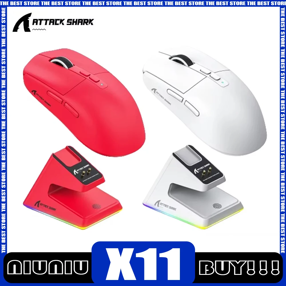 Imagem -01 - Mouse sem Fio Bluetooth para Jogos com Base de Carregador Ataque Tubarão X11 Modos Rgb Leve Ergonômico pc Gamer Homem Presente mouse sem fio bluetooth para jogos com base de carregador ataque tubarao x11 modos rgb leve ergonomico pc gamer homem presente 01