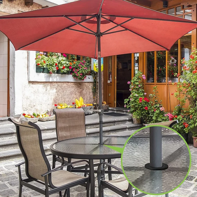 4Pieces Patio Table Umbrella Hole Ring Umbrella Cone Umbrella Stabilizer Sleeve For 2 To 2.5 Inch Patio Table Hole