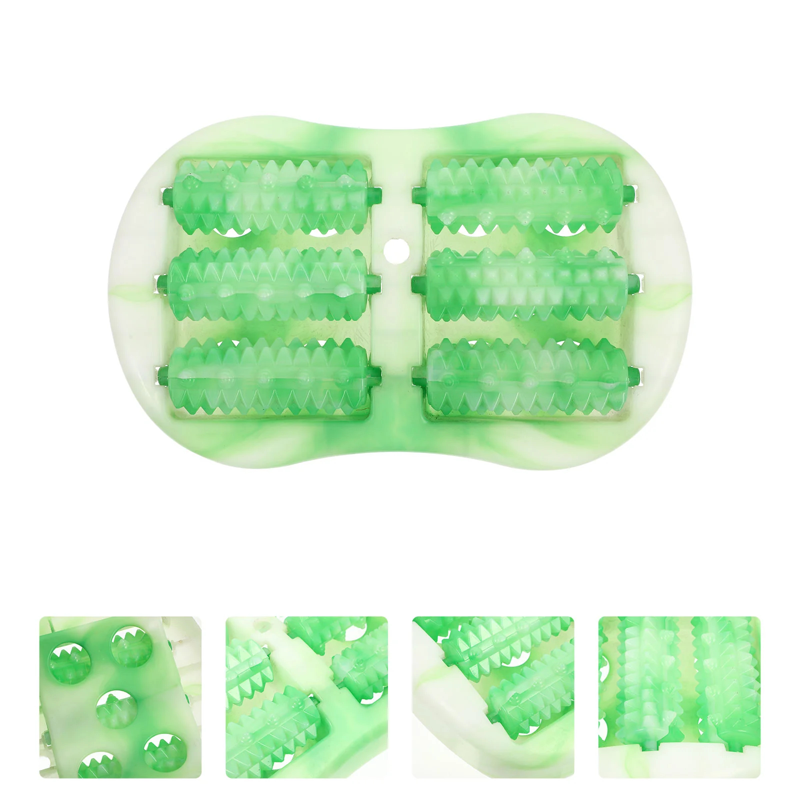 

Роликовый массажер для ног, домашний массажный инструмент из ПВХ для раскатывания тела, зеленая миска