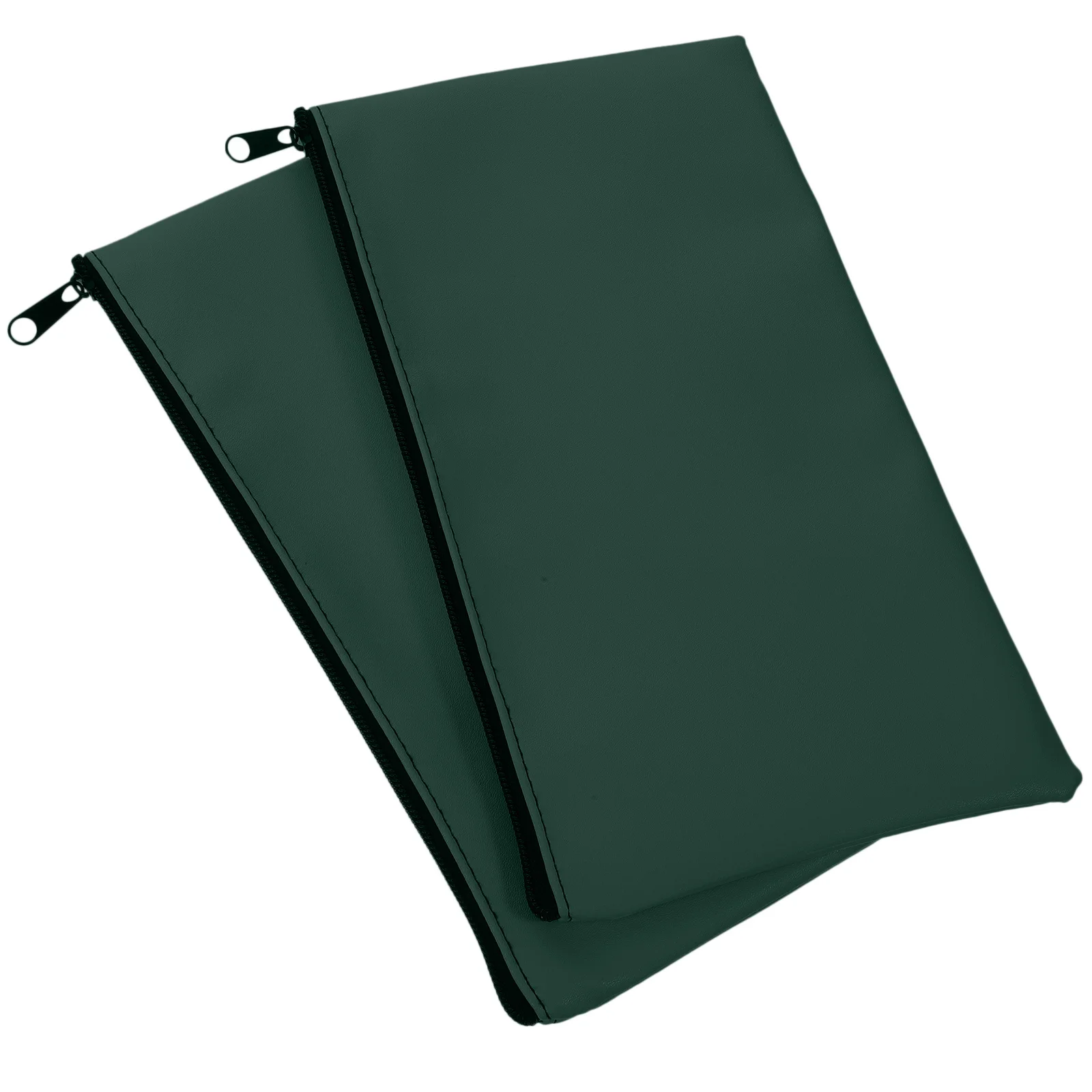 

2Pcs Zipper Cash Pouches PU Money Organizer Bags Bill Receipt Holder Document Wallet for Daily Use Cash Bags with Zipper