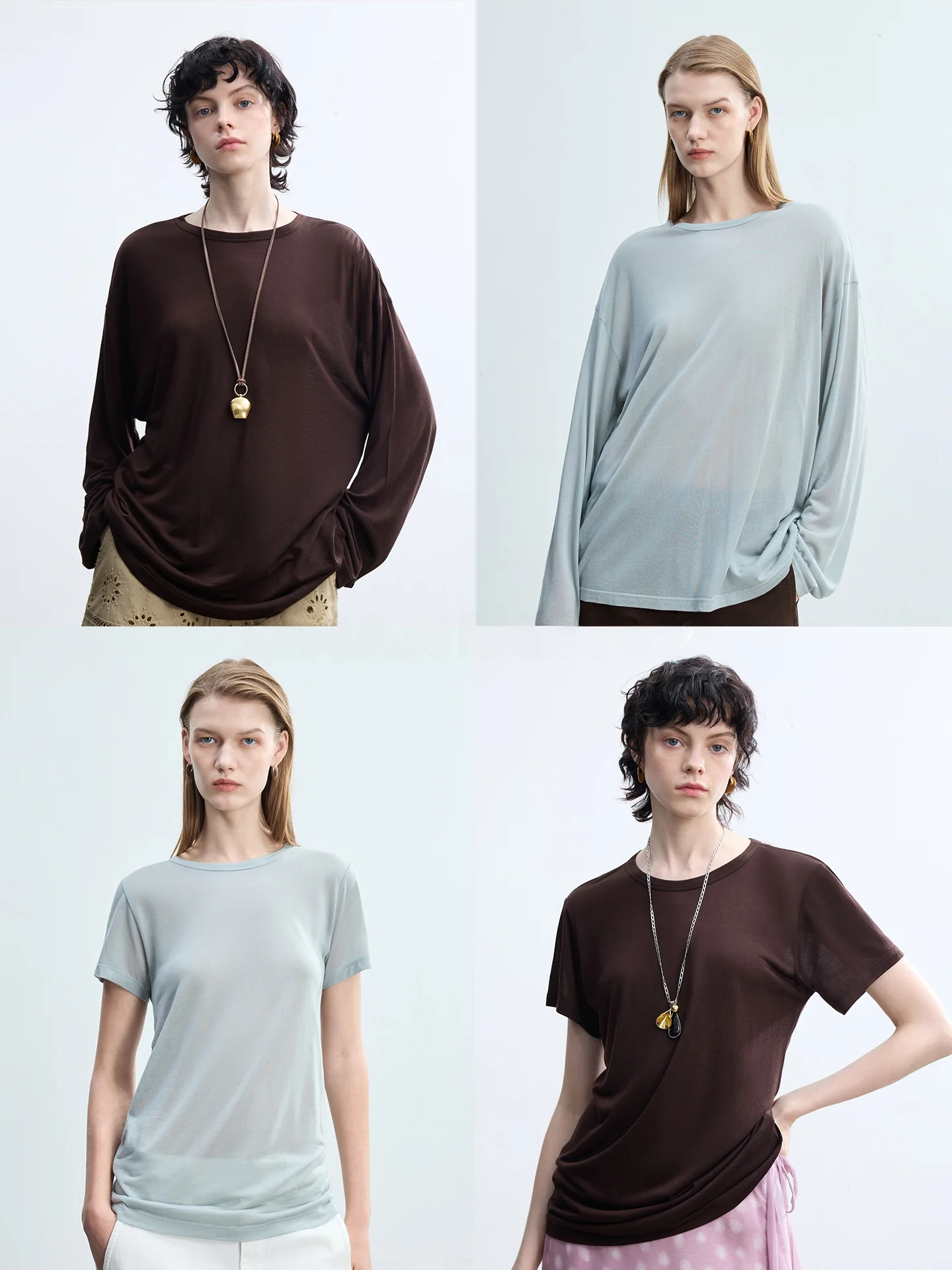 

CHANDOOIVY Silk T-irt Breathable Lightweight Summer ort Sve Long Sve Face Mask Top Ladies Comfortable Loose Fit T-s...