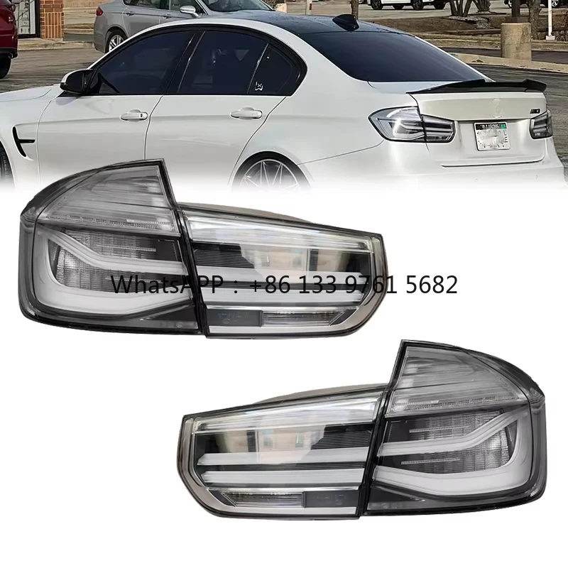ไฟท้าย LED สําหรับ 3 Series F30 F35 F80 ไฟท้ายที่กําหนดเองสีขาวเลนส์ Lci รถ Singal โคมไฟเปลี่ยนไฟเบรค