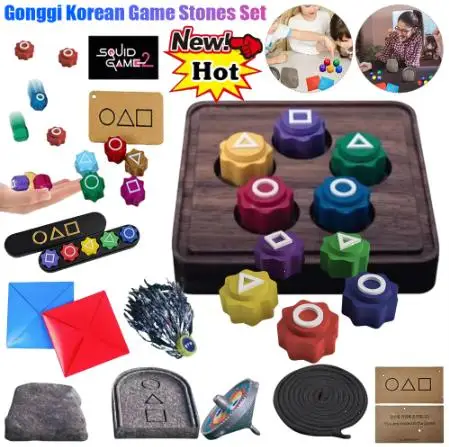 

Korean Stone Catching Game Korean Folk Game Stone Game Gonggi Set Stone Catching Game Catch Hand Eye Coordination Training Toy