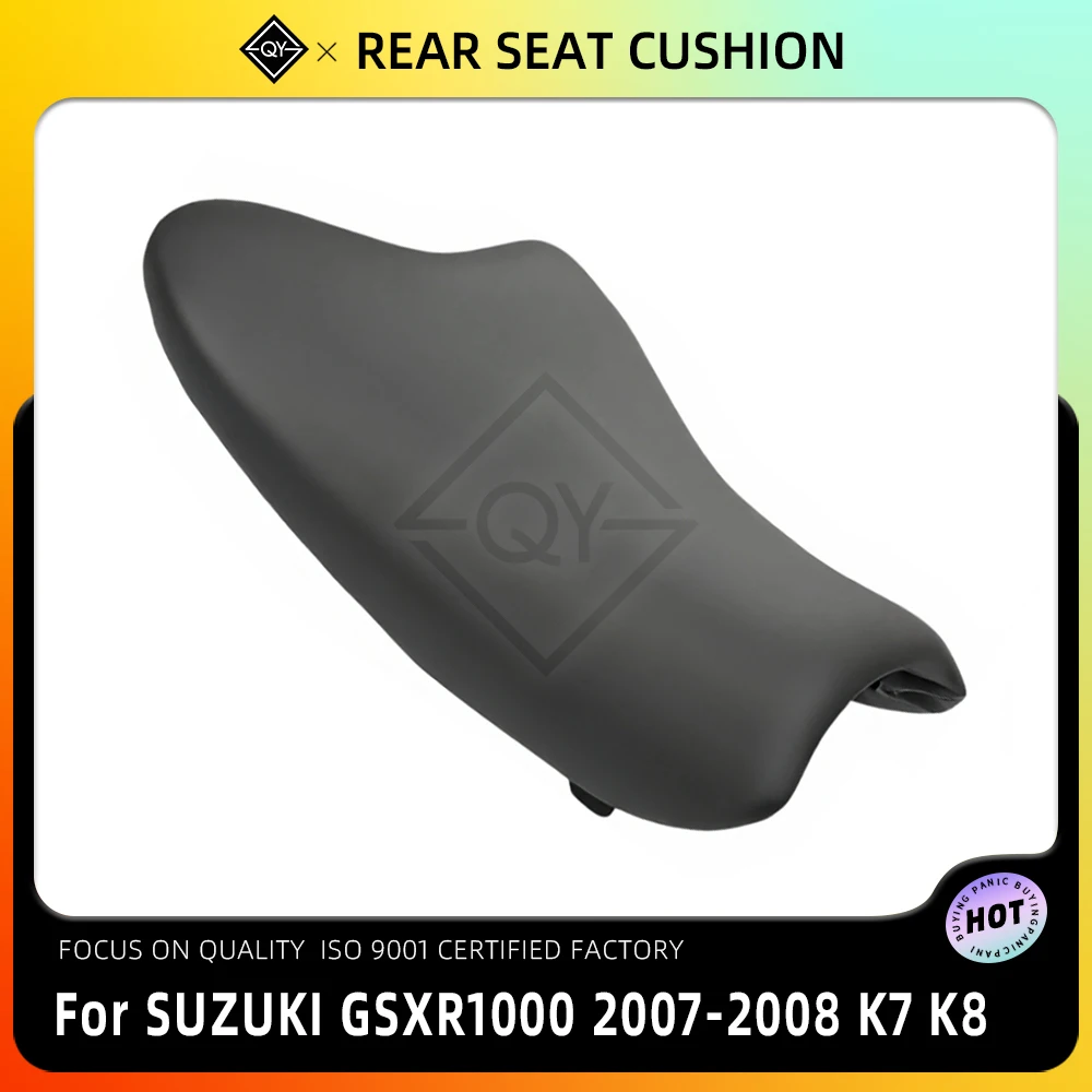 Motorcycle Black Front Seat Cushion Pressure Relief Comfortable Passenger Pad For Suzuki GSXR1000 2007 2008 GSX-R1000 K7 K8