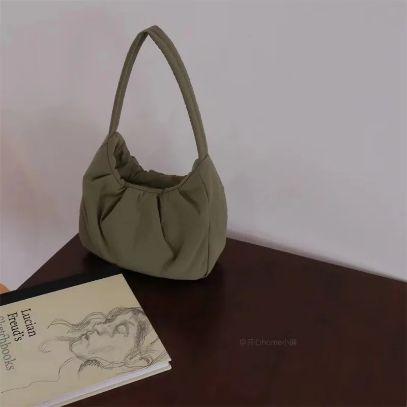 Borse a tracolla semplici da donna pieghettate alla moda Design di lusso elegante borsa ascellare da donna da ufficio Y2k borse e borsette Chic