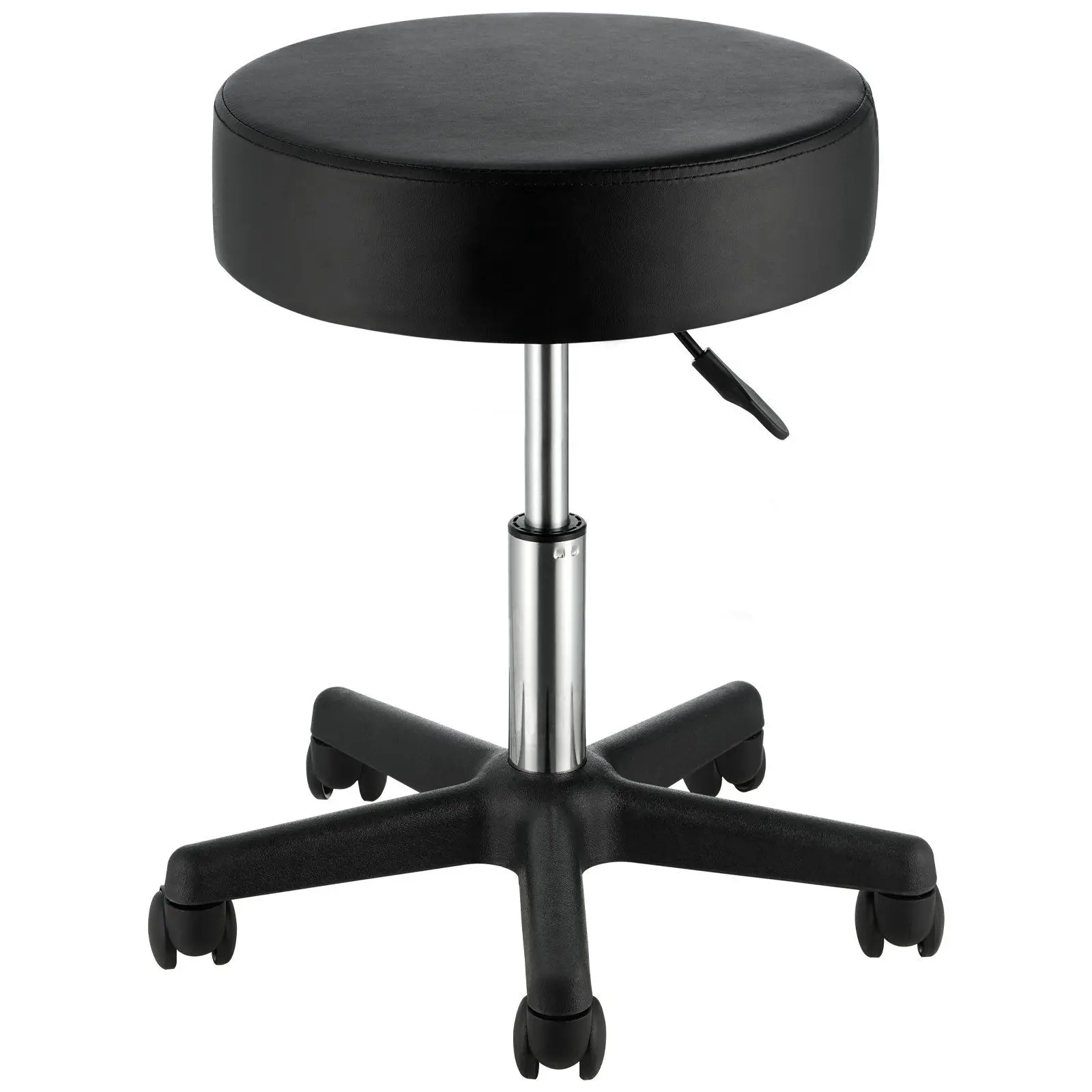 

Rolling Stool on Wheels, 400 Lb , Adjustable Height Stool with Extra Thick Seat Cushion, Swivel Stool Chair Furniture