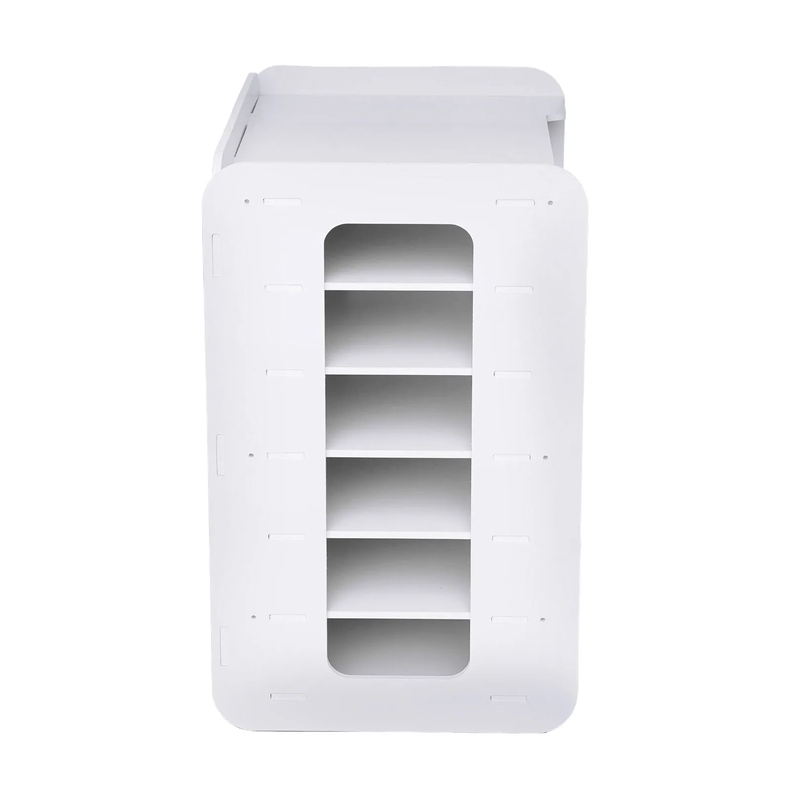 Loyalheartdy 7 Tier Letter Tray Paper Sorter Holder File Document Rack Shelf Desk Organizer for Home Office Classroom White