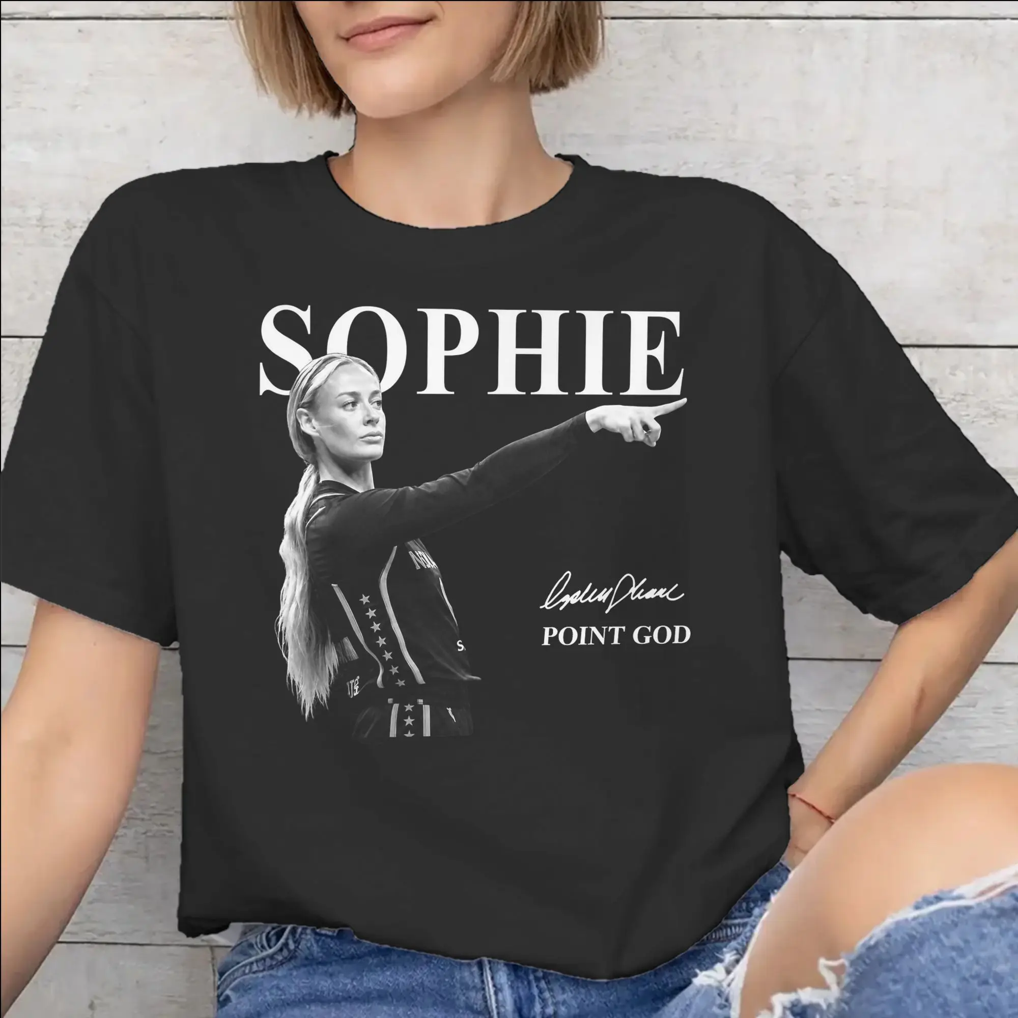 Sophie Cunningham Point Good Meme  Accessories Men Women T Shirts Cotton Tee Print  T-shirt Clothes