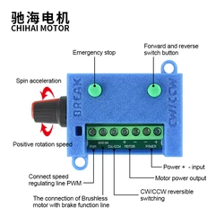 DC6.0-30.0V Brushless Motor speed Controller Reversible PWM Control Forward/Reverse For BLDC 3525/3650/4260