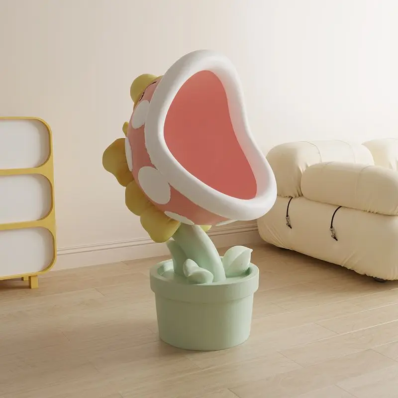 

Big mouth flower snack rack, living room, sofa, bedroom, floor to floor storage of soft decorations, funny cannibal flowers