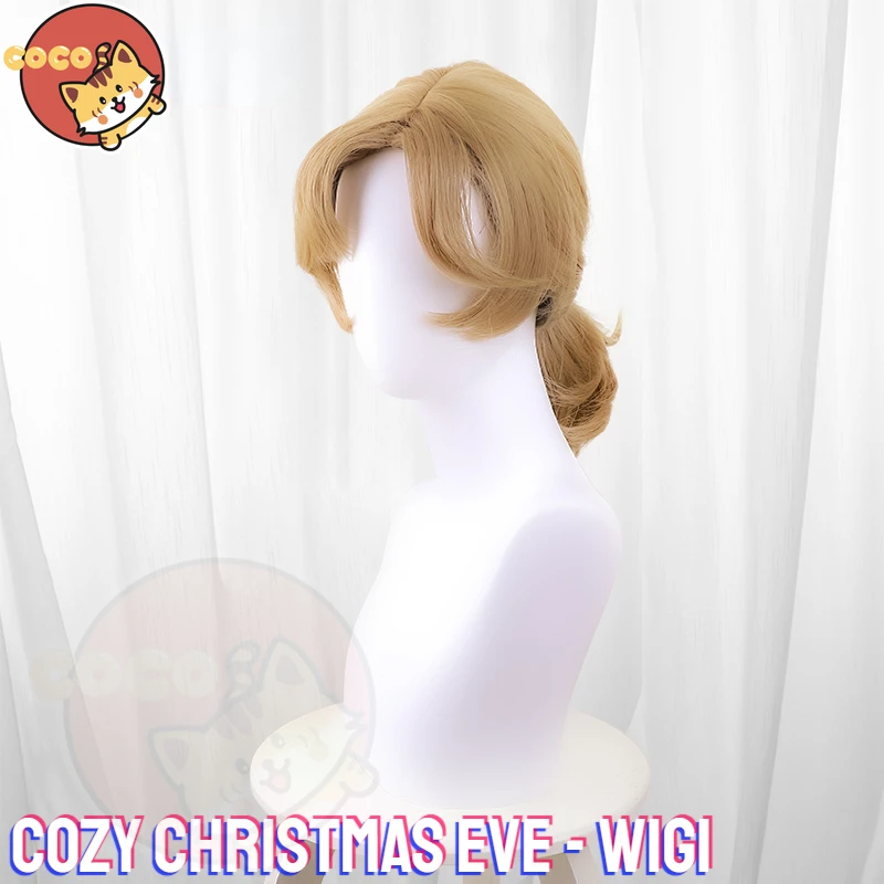 Identity V Cozy Christmas Eve Painter Cosplay Wig Game Identity V Wig Edgar Valden Cosplay Long brown Wig CoCos