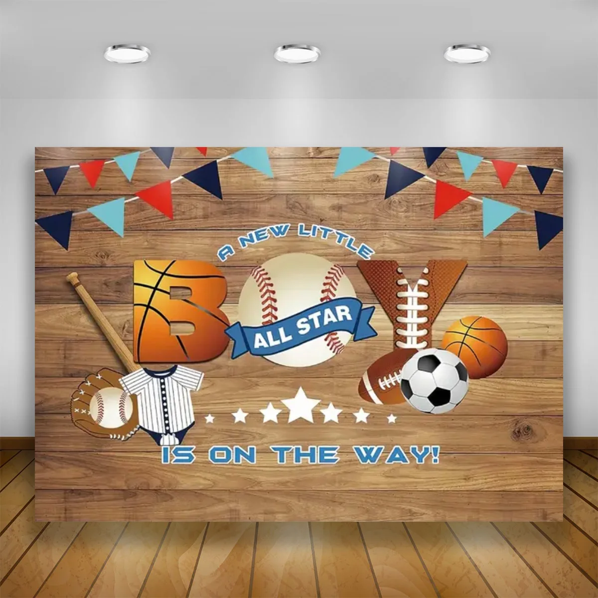 Baseball Backgrounds Children\'s Birthday Party Decoration Newborn Baby Shower Boy Kids Backdrops Sports  Photocall Photo Studio