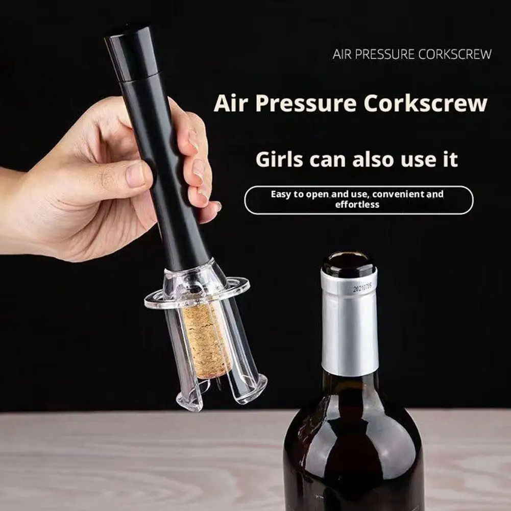 Wine Opener Air Pump Pressure Vacuum Wine Bottle Corkscrew Opener Type Bar Steel Pin Tool Wine Cork Accessories Stainless O H0V0