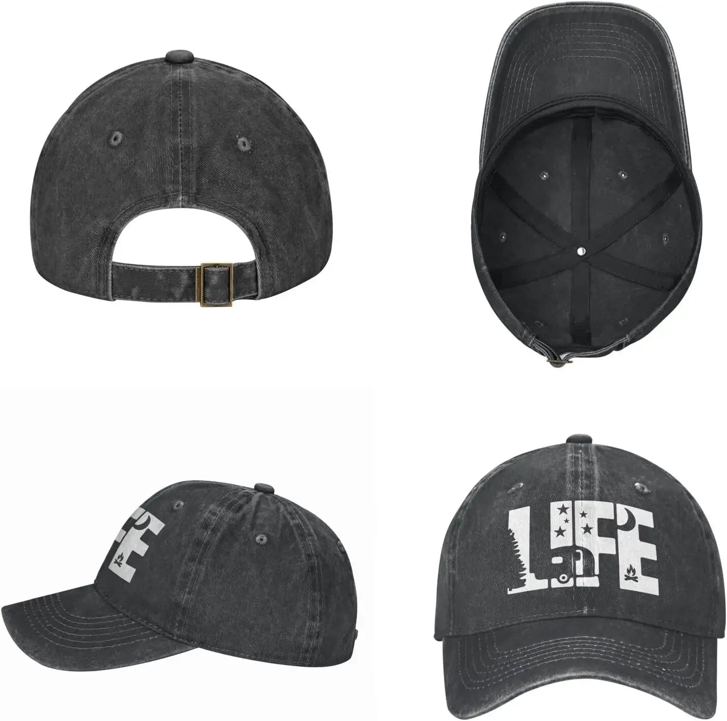 Welcome To Our Campsite Denim Baseball Cap Golf Dad Hat Adjustable Original Classic Low Profile Cotton Hat Men Women