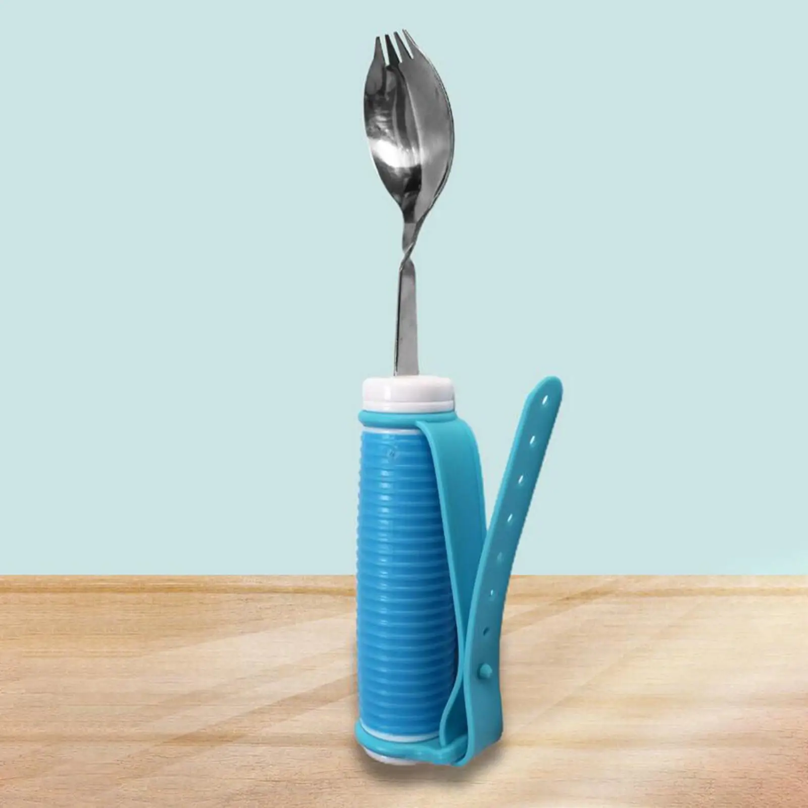 Easy Grip Spoon Fork 360 Rotating Adaptive Utensil for Elderly Hand Tremors Arthritis Non-slip Silicone Handle Eating Aid