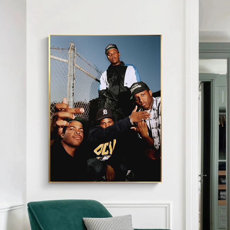 NWA Hip Hop Rapper Straight Outta Compton Hot Music Album Poster Canvas Painting Wall Art Pictures Home Room Decor Gift view 5