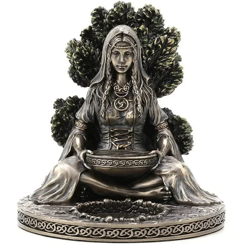 

Nordic Mythology Celtic Goddess Resin Statue Tea Candle Aroma Candlestick Ornaments Homem Decoration Crafts Goddess Sculpture