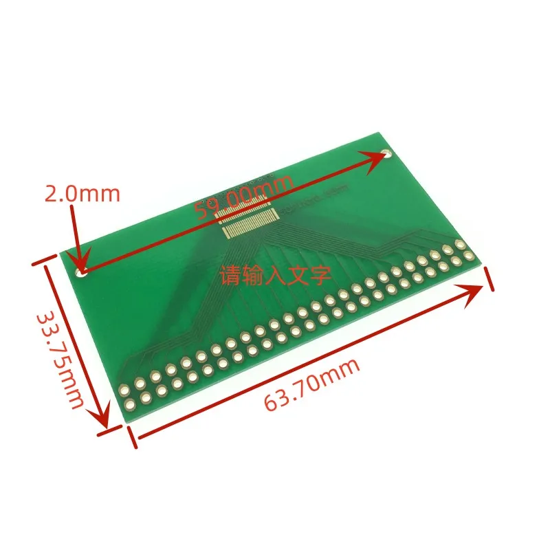 1Pcs Conversie Plaat 0.35Mm 0.4Mm Beurt 2.54Mm Test Lcm Tft Lcd Butt Board Dubbele Rij 50P