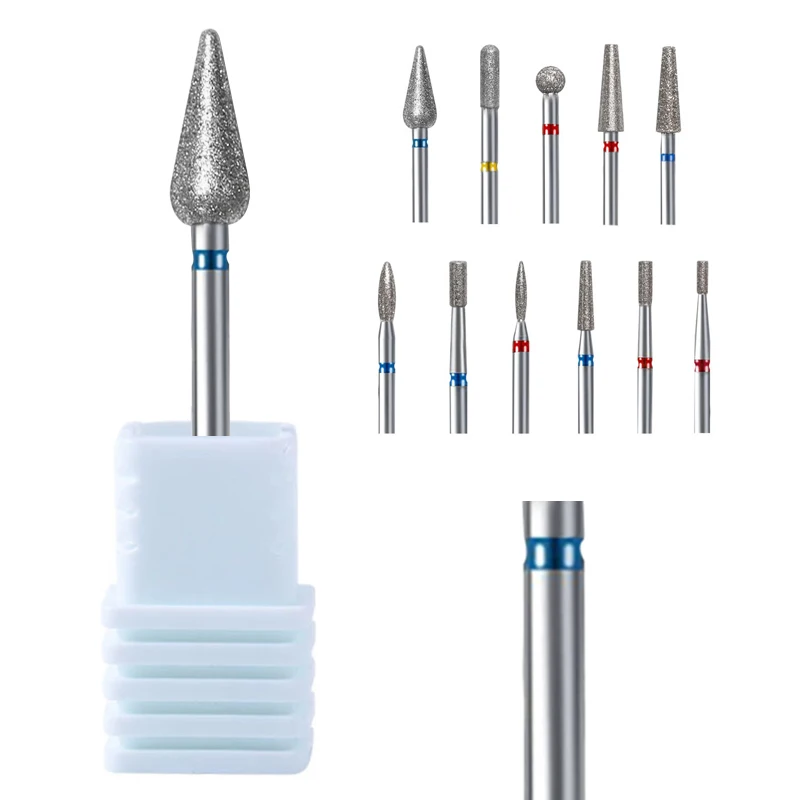 Diamant-Nagelbohrer für elektrische Bohrmaschine, Nagelhautreiniger, Maniküre, Pediküre, Polierwerkzeug für Nagelkunst, Salon und Heimgebrauch
