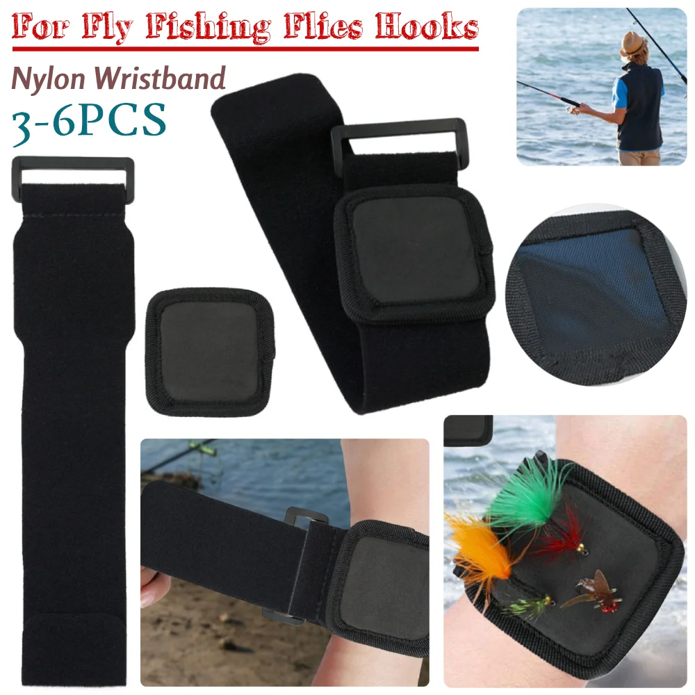 

Hanging Bait Strap Fly Fishing Wristband Fishing Lure Hook Storage Wrist Band Outdoor Fishing Tools for Fly Fishing Flies Hooks
