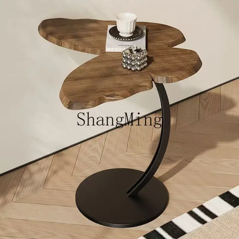 FG طاولة قهوة بسيطة من خشب الجوز الأسود على شكل فراشة عتيقة لغرفة المعيشة وأريكة غرفة النوم وطاولة بجانب السرير #2