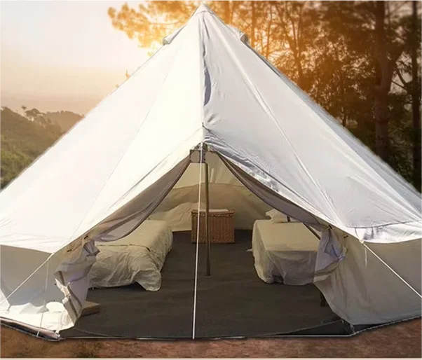 

3m 4m 5m 6m Tent Huts Glamping Luxury Large Mongolian Yurt Double Layers Oxford Canvas Bell Tent