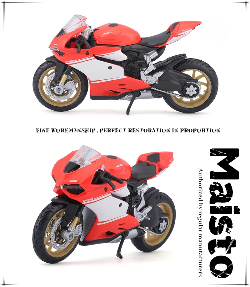 Maisto Ducati Super Naked V4 S Maßstab 1:18, Legierungs-Motorrad-Druckgussmodell, Sammlerstück, Geschenkspielzeug – Detail 3
