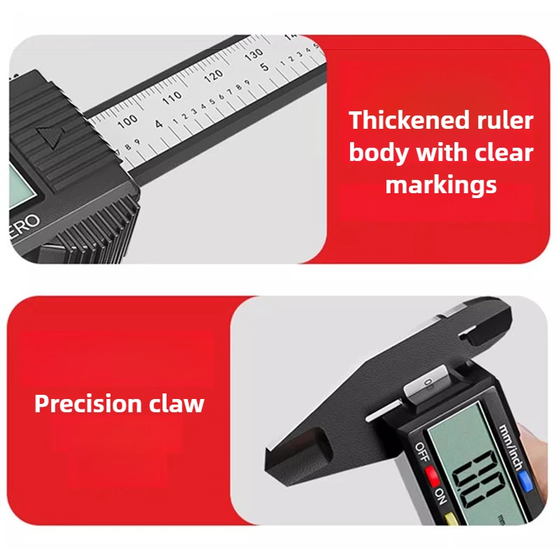 عالية الدقة الورنية الفرجار شاشة ديجيتال الفرجار 0-150 مللي متر متعددة الوظائف مجوهرات مسطرة قياس أدوات قياس المحمولة