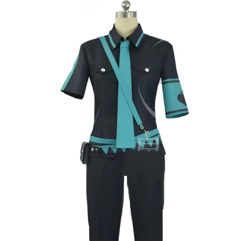 미쿠 러브 이즈 워 코스프레 의상 스트랩 디자인 드레스 애니메이션 롤플레잉 슈트 할로윈 카니발 파티 의상 여성 남성 소녀용