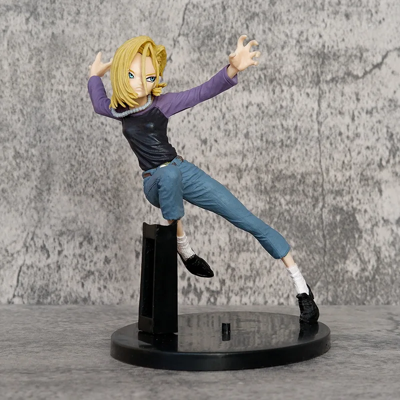 Anime Dragon Ball Z Figure Android 18 Lazuli PVC Action Figure DBZ Girl No.18 Goku Vegeta Friend Model Toy