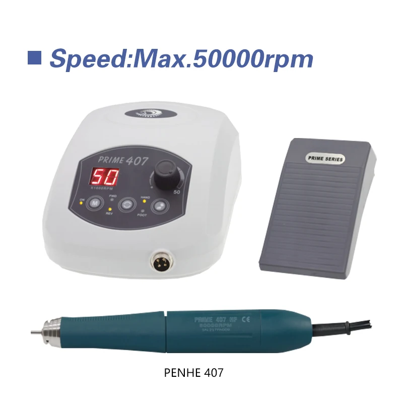 RHJC PRIME 407 Brushless Rotary Micromotor 50000RPM 8.0 N.cm Strong Torque Jewelry Carving Jade Polishing Handpiece Motor