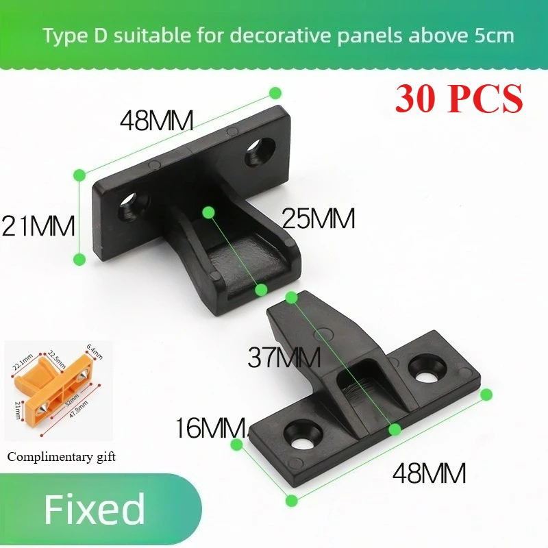30 Stück Push-In-Fittings, Press-Fit-Panel-Clips, Küchensockel-Befestigungen, Kunststoff-Verbindungsbeschläge, Hardware – Detail 7