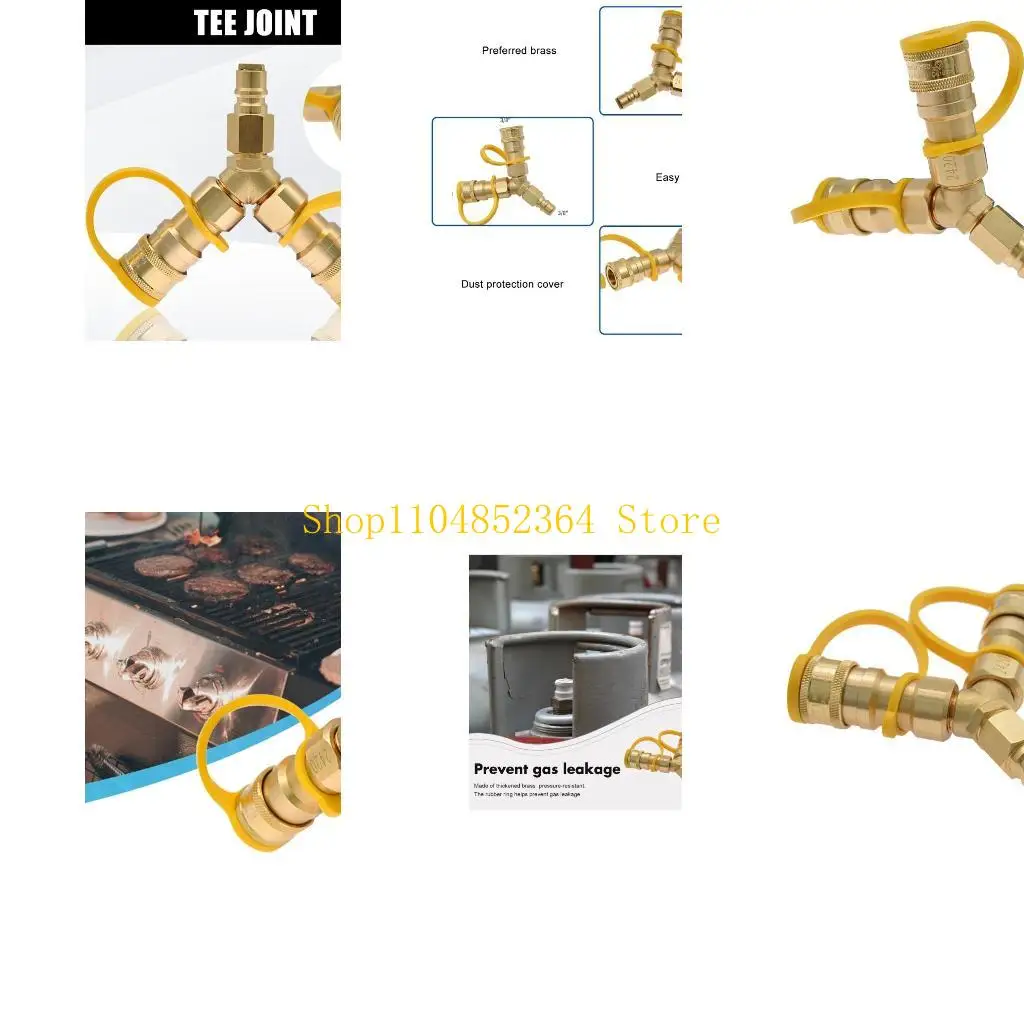 

652f Природное газ Quick Adapter 3/8 Y Замена разветвителя быстрого подключения/отключения адаптера разделителя легко